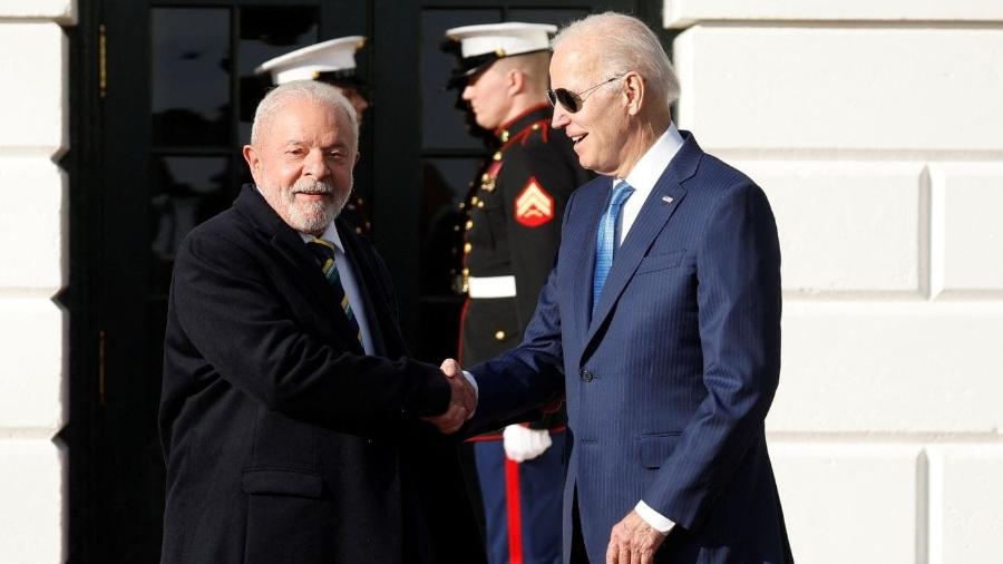 Lula em chegada para encontro com Joe Biden, presidente dos EUA - Jonathan Ernst/Reuters