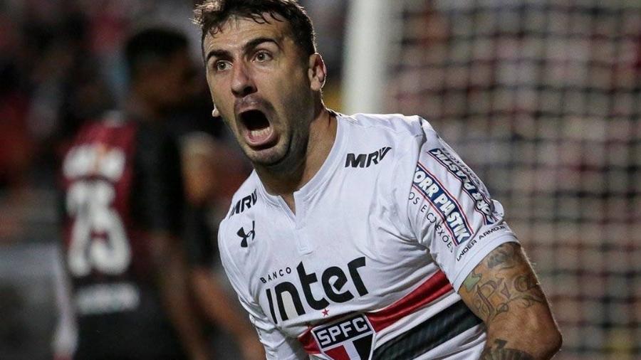 Lucas Pratto em ação pelo São Paulo - Ale Frata/Código 19/Estadão Conteúdo