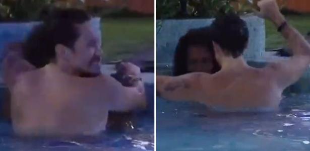BBB 22: Eli 'prendeu' Jessi na piscina, sister pediu ajuda e produção interrompeu