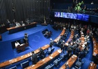 Senado conclui votação de projeto das emendas parlamentares; assista - Projeto de lei complementar que dá transparência e rastreabilidade às emendas parlamentares está na pauta da Câmara Foto: Jonas Pereira/Agência Senado Na pauta, análise do projeto do marco regulatório para o mercado de crédito de carbono no Brasil (PL 182/2024). Obs: continuação da sessão iniciada em 12/11/2024. Mesa: senador Flávio Bolsonaro (PL-RJ); 2º secretário da Mesa do Senado, senador Weverton (PDT-MA); presidente do Senado Federal, senador Rodrigo Pacheco (PSD-MG); secretário-geral da Mesa do Senado Federal, Gustavo A. Sabóia Vieira. Foto: Jonas Pereira/Agência Senado