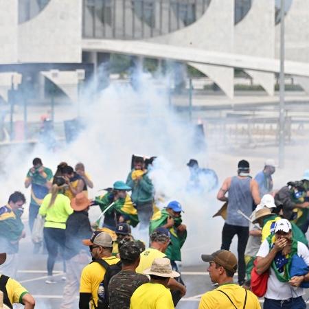                                  Invasão ao Congresso em Brasília neste domingo (8)                              -                                 EVARISTO SA / AFP                            