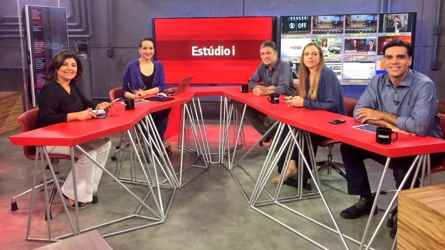 Maria Beltrão e comentaristas no "Estúdio i" da GloboNews - Divulgação