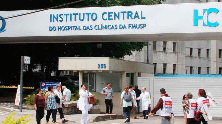 Fachada do Instituto central do Hospital das Clínicas, em São Paulo - Acervo USP
