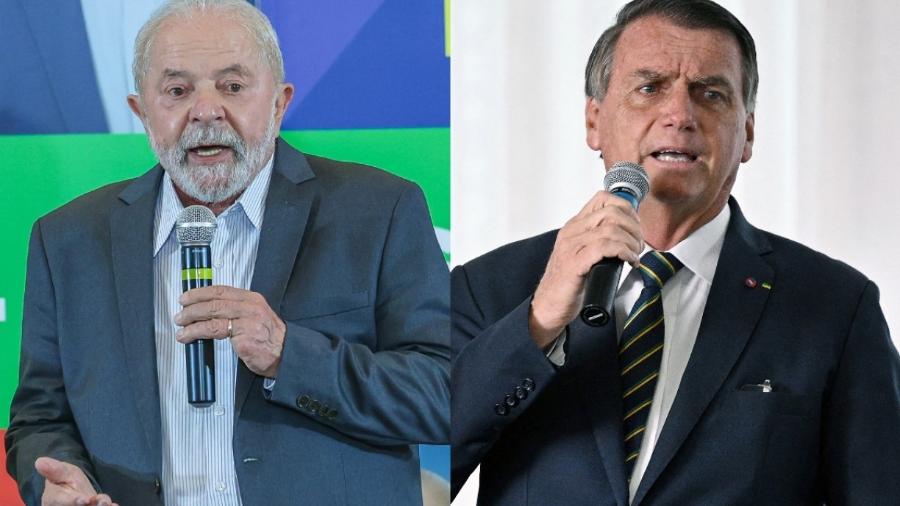                                   Lula e Bolsonaro estão em corrida pela Presidência da República no segundo turno -                                 RICARDO STUCKERT E EVARISTO SA/AFP                            