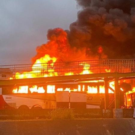 Ônibus de cruzeirenses em chamas: ataque