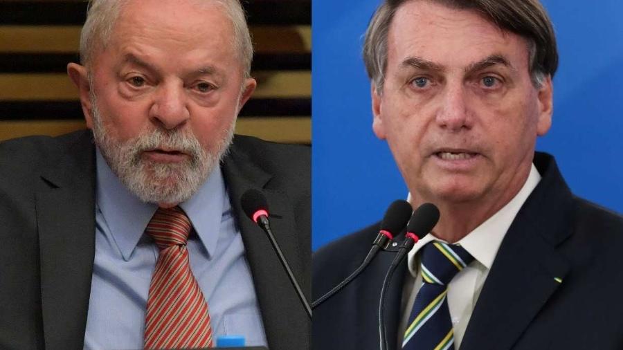                                  Lula e Bolsonaro                              -                                 Nelson Almeida/AFP e Marcos Corrêa/PR                            