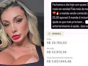 Andressa Urach exibe faturamento milionário após gravar com cadeirante