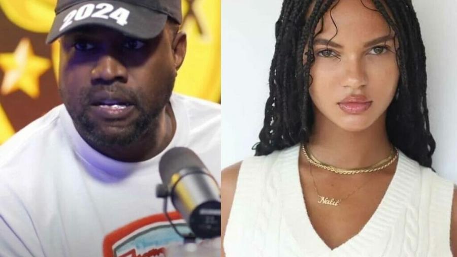 Kanye West e a modelo brasileira Juliana Nalú - Reprodução/Instagram