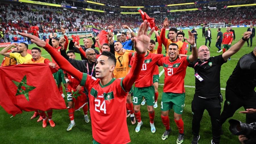 Seleção de Marrocos é a grande sensação da Copa do Mundo do Qatar e está na semifinal da competição   - KIRILL KUDRYAVTSEV / AFP                            