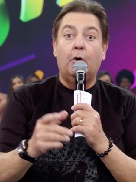 Fausto Silva no "Domingão do Faustão", que agora será gravado - Reprodução/TV Globo