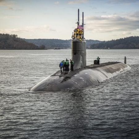 Em acidente raro, submarino nuclear americano colide com objeto misterioso sob o Mar da China - Reprodução