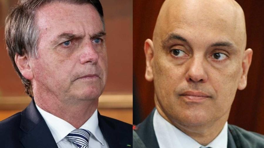                                  Jair Bolsonaro (PL) e o ministro do STF Alexandre de Moraes                              -                                 ALAN SANTOS/PR E NELSON JR/TSE                            