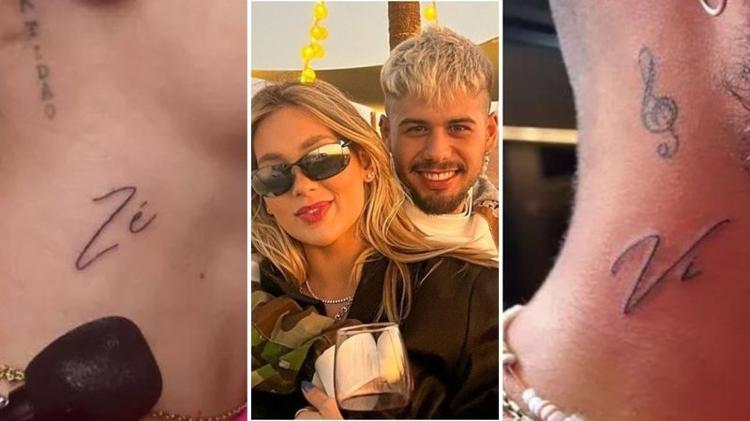 Virgínia Fonseca e Zé Felipe fazem tatuagem das iniciais de cada um