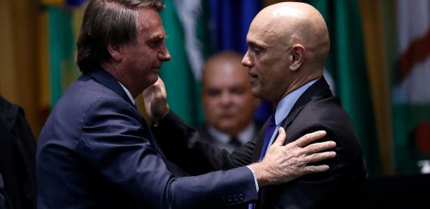 Bolsonaro na posse de Moraes 