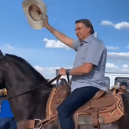 Bolsonaro na manifestação do agro contra a CPI da Covid e o STF - Reprodução/Twitter