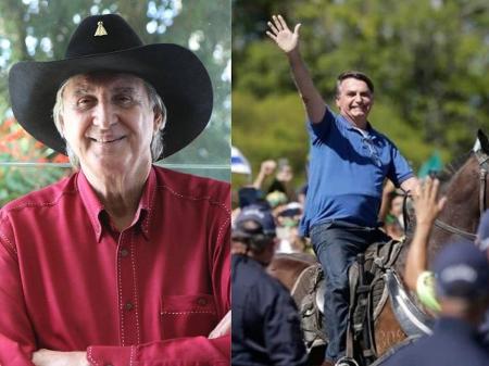 Sérgio Reis e Jair Bolsonaro: o cantor sertanejo e o presidente, um 7 de Setembro do barulho, como nunca se viu - Reprodução / Internet