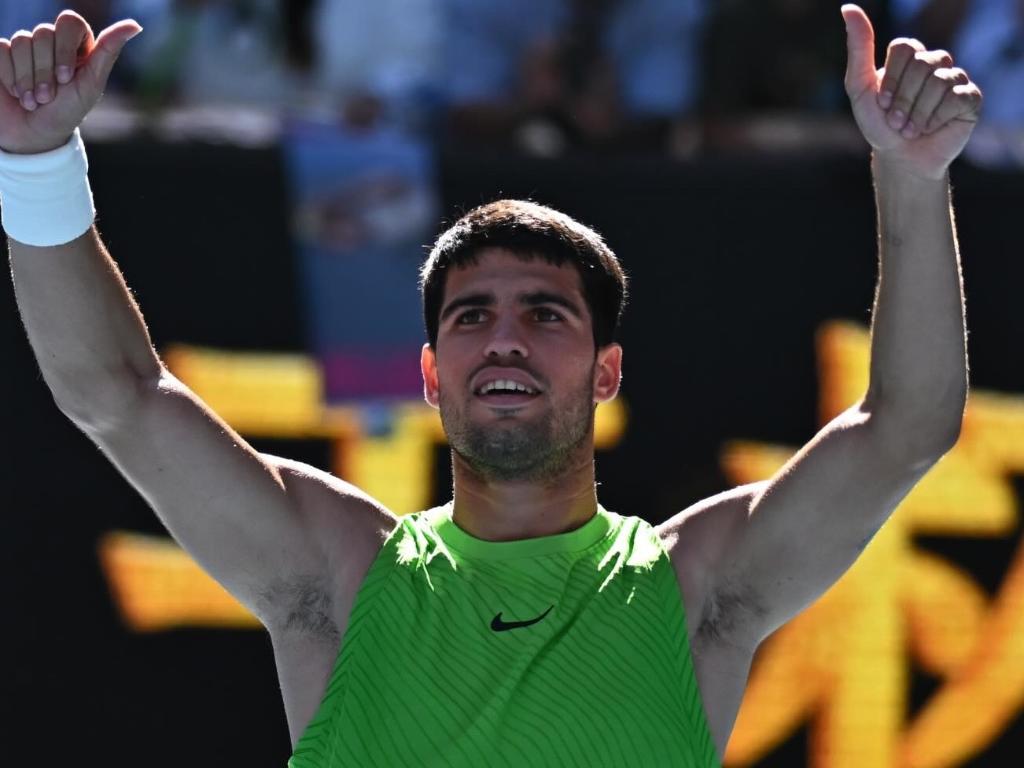 Após 100 partidas de Grand Slam, Alcaraz bate marca do Big Three - undefined