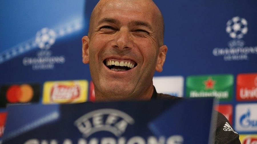Zidane durante entrevista coletiva nesta terça-feira - Sergio Perez/Reuters