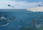 Cientistas encontram nova espécie de pterossauro na costa de Angola - Imagem: RenderizaÃ§Ã£o de Karen Carr Studio/SMU/DivulgaÃ§Ã£o