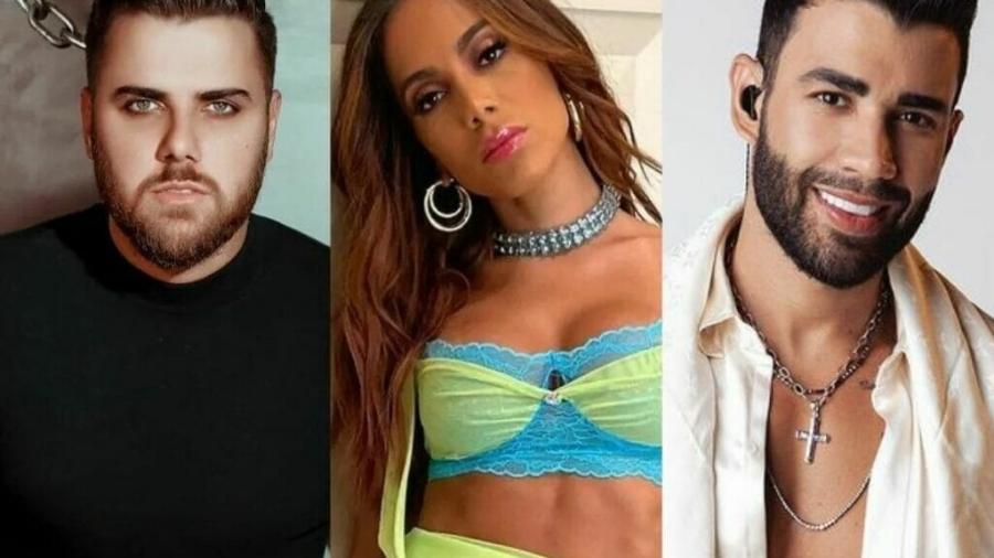 Zé Neto, Anitta e Gusttavo Lima (Fotos: Reprodução/Instagram) - Reprodução / Internet