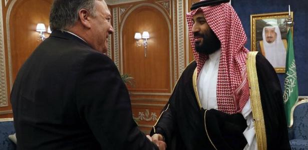 Mike Pompeo se reuniu com o rei Salman da Arábia Saudita - LEAH MILLIS / POOL / AFP
