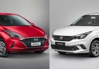 HB20 e Argo quase empatam em participação de mercado em 2021; confira o ranking por categoria - Foto: Divulgação/Hyundai e Fiat