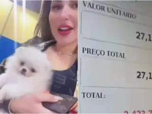 Deolane Bezerra se surpreende ao ver conta de compras para cachorrinho