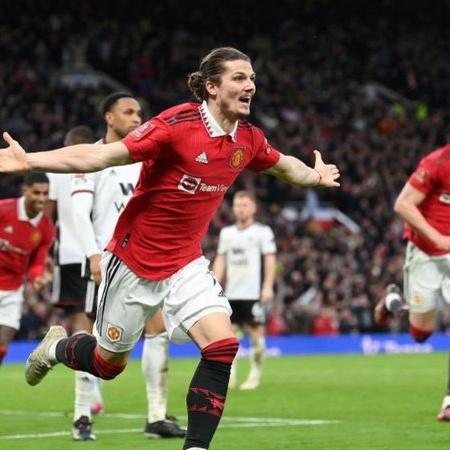 Manchester United, de Sabitzer, se deu bem contra o Fulham - GettyImages