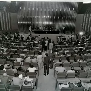 Plenário em sessão da Assembleia Nacional Constituinte, que funcionou entre 1987 e 1988. Foto: Arquivo da Câmara