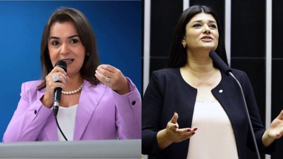 Adriane Lopes (à esquerda) enfrenta Rose Modesto no segundo turno 