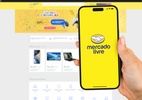 Mercado Livre abandona programa de pontos e anuncia dois planos Meli+ - Tela do Mercado Livre em um iPhone em frente à página na web