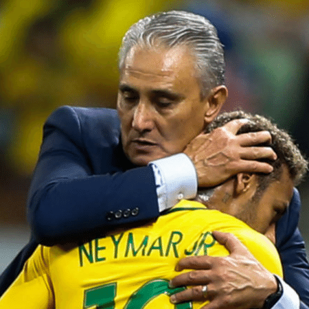 Neymar e Tite, que estarão na Copa América na Colômbia e Argentina - GettyImages