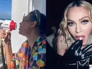 Narcisa usa megafone e manda recado para Madonna no Copacabana Palace: "Venha ver"