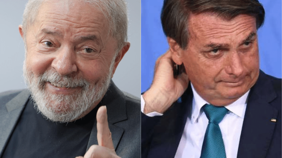De acordo com a pesquisa do Datafolha, Lula tem 48% das intenções de voto, contra 27% de Bolsonaro. Ciro está em terceiro, com 7% - Foto: Reprodução/ montagem