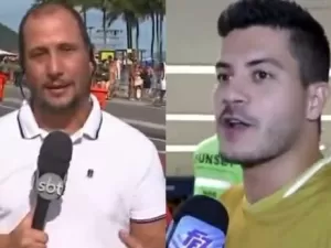 Repórter do SBT pede desculpa ao vivo para Arthur Aguiar após pergunta sobre traição; assista