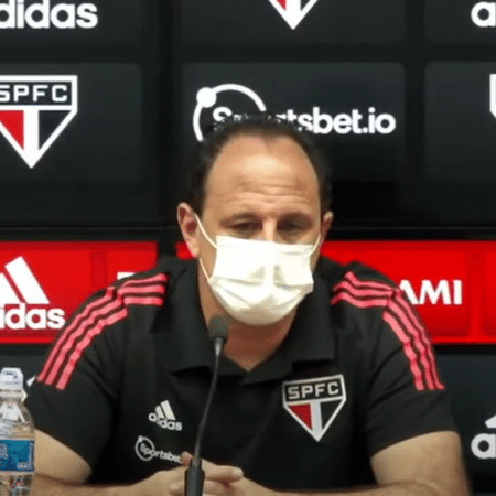 Rogério Ceni, treinador do São Paulo, em entrevista coletiva - Transmissão/Youtube/SPFC TV