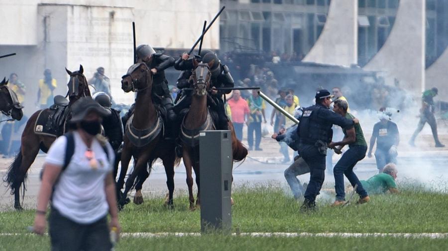 8.jan.2023 - Bolsonaristas radicais invadiram sedes dos três Poderes, em Brasília                               - AFP           