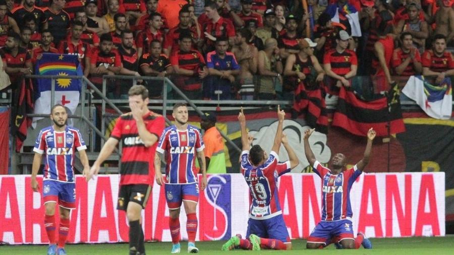 Bahia comemora vitória da Copa do Nordeste 2017 - Diego Nigro/Agência Estado