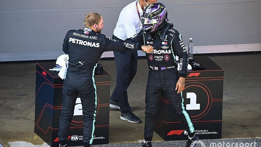 Bottas e Hamilton travam nova batalha na primeira fila no GP da Espanha - Divulgação