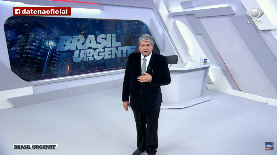 Datena apresenta o "Brasil Urgente", na Band - Reprodução / Internet