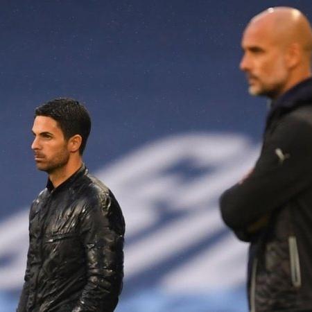 Arteta x Guardiola: técnicos espanhóis tiveram o do Arsenal parando o ataque citizen