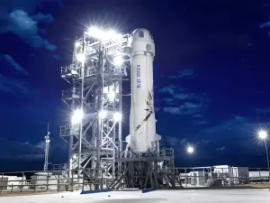 Olhar Digital transmite lançamento de turistas ao espaço pela Blue Origin