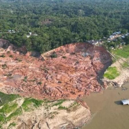 Vila no interior do Amazonas "some do mapa" após desabamento de um barranco