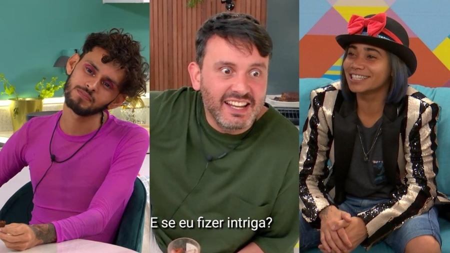 Dumaresq, Raf e Loma, da primeira temporada do "The Circle Brasil"  - Reprodução/Netflix