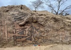 Arqueólogos encontram mural com mais de mil anos que havia sido destruído por caçadores de relíquias no Peru - Reprodução