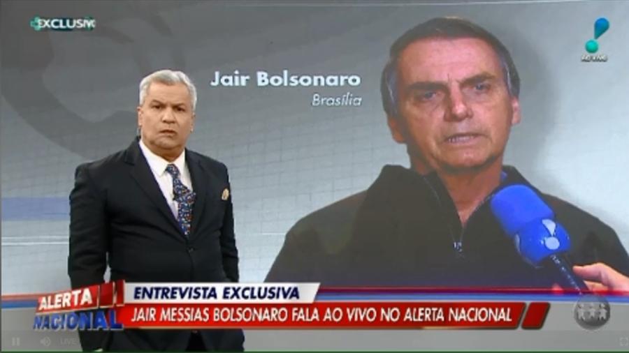 Presidente Jair Bolsonaro em entrevista no "Alerta Nacional", da RedeTV - Reprodução/RedeTV