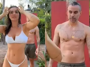 Kelly Key dança de biquíni branco de deixa marido "hipnotizado": veja o vídeo