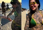 Influencer "mais tatuada do Brasil" impressiona turistas em praia no Rio: veja o vídeo - Foto: Reprodução/ Instagram@leticiadesiree