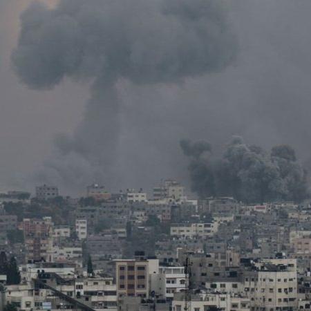 Bombardeio na Faixa de Gaza no 9º dia de guerra