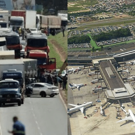 Manifestação de caminhoneiros após eleições de 2022 impacta aeroportos e voos  - Foto: Reprodução/ Alesp